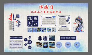 扎染非遗宣传海报