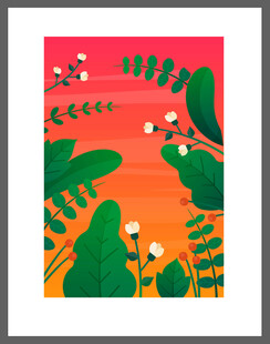 热带植物插画艺术作品
