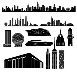 大连地标矢量图
