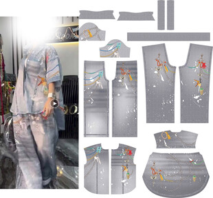 中式刺绣服装款式设计图