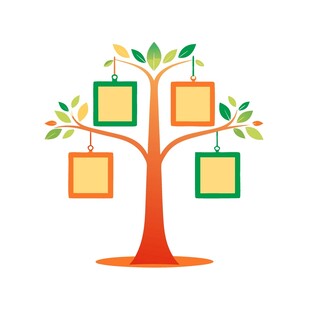 创意树形框架装饰图案