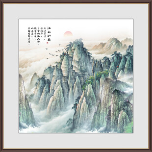泰山日出挂画