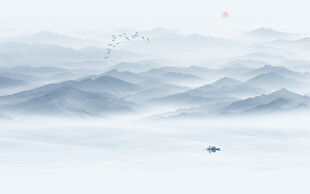 山水水墨画