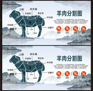 羊肉分解图