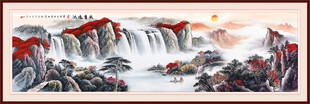 鸿运当头山水画 客厅壁画
