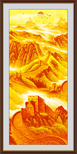 玄关万里长城装饰画