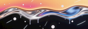 梦幻渐变流体艺术图案