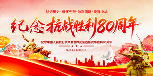 纪念抗战胜利80周年展板