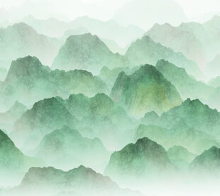水墨青山图
