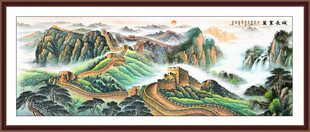 长城国画山水万里长城山水画 