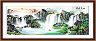 山水风景壁画 大厅山水国画