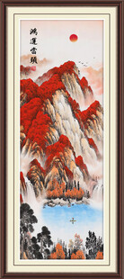 竖幅鸿运当头国画