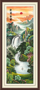 旭日东升国画山水