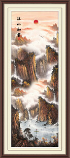 旭日东升山水国画