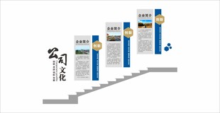 公司楼梯文化墙