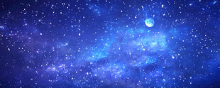蓝色星空星云背景图