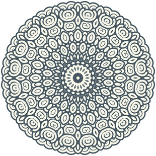 圆形古典花纹