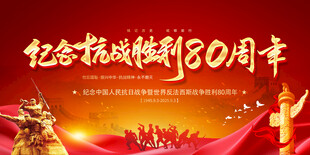 抗战胜利80周年展板