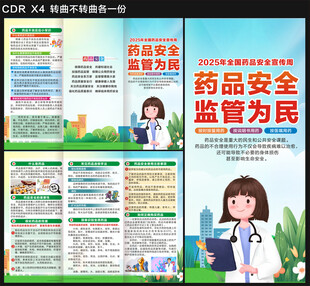 2025药品安全宣传周三折页