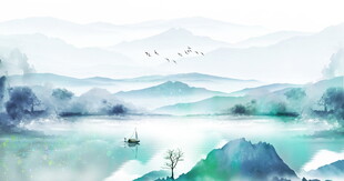 新中式山水画