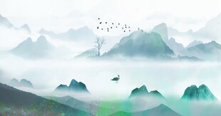 意境水墨画 新中式水墨画