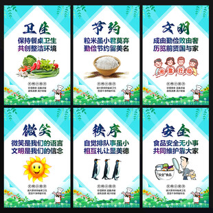 食堂标语展板
