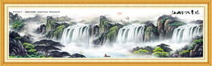 国画江山如画山水画