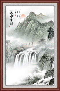 流水生财国画