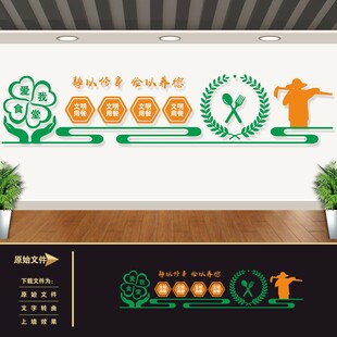 食堂标语文化墙