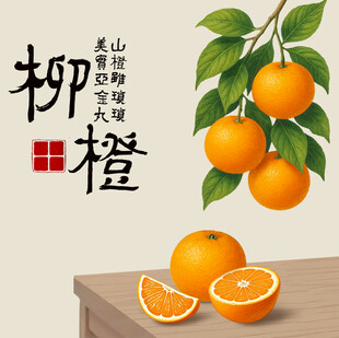手绘柳橙