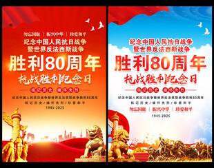 抗战胜利80周年挂图展板