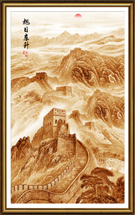 竖幅长城国画