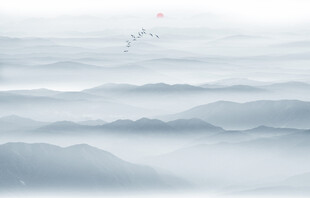 山水水墨画