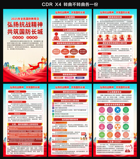 2025年全民国防教育日海报