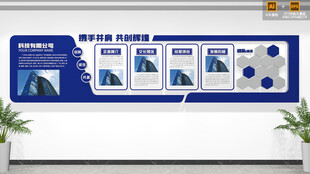 企业文化墙展板