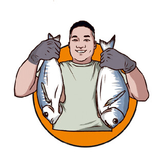 卡通手绘鲜鱼刺身插画