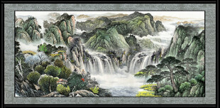 客厅山水画 山水 山水画 水墨