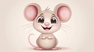 可爱小老鼠插画形象