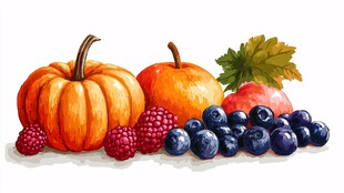 秋日多彩果蔬组合