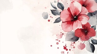 水彩花卉背景图