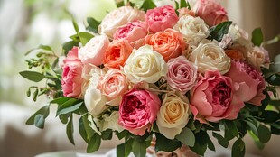 缤纷浪漫手捧花