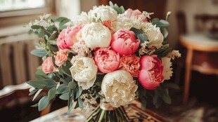 浪漫芍药花束 清新优雅