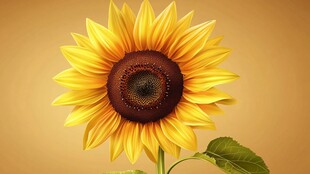 单株向日葵特写