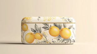柠檬图案精美储物盒