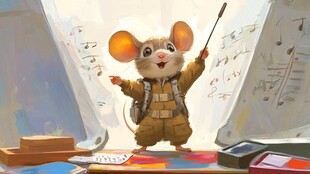 小老鼠当画家指挥色彩世界