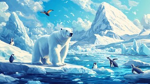 北极冰原上的动物们