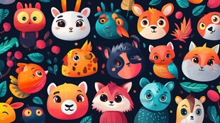 可爱动物卡通图案大集合