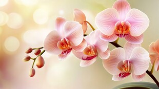 粉色蝴蝶兰绽放优雅姿态