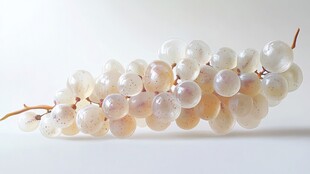 晶莹剔透的白葡萄串