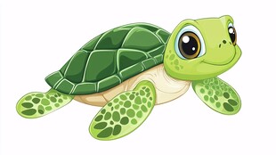可爱卡通小海龟